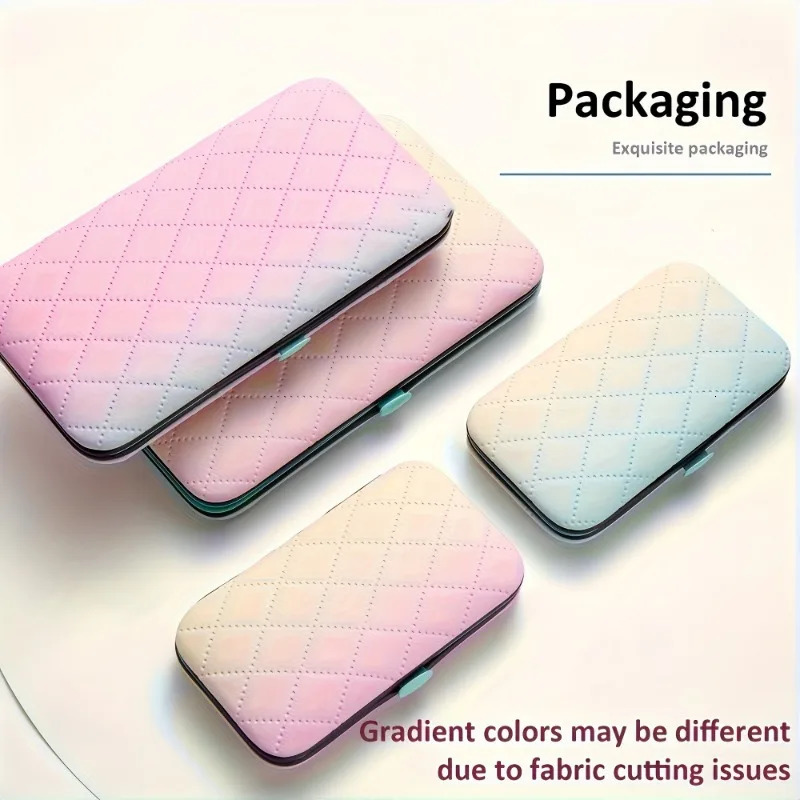 18pcs Nail Care Kit Gradient Color Stainless Steel Nail Clippers Set Portable Manicure Tools Includes Storage Case 241213