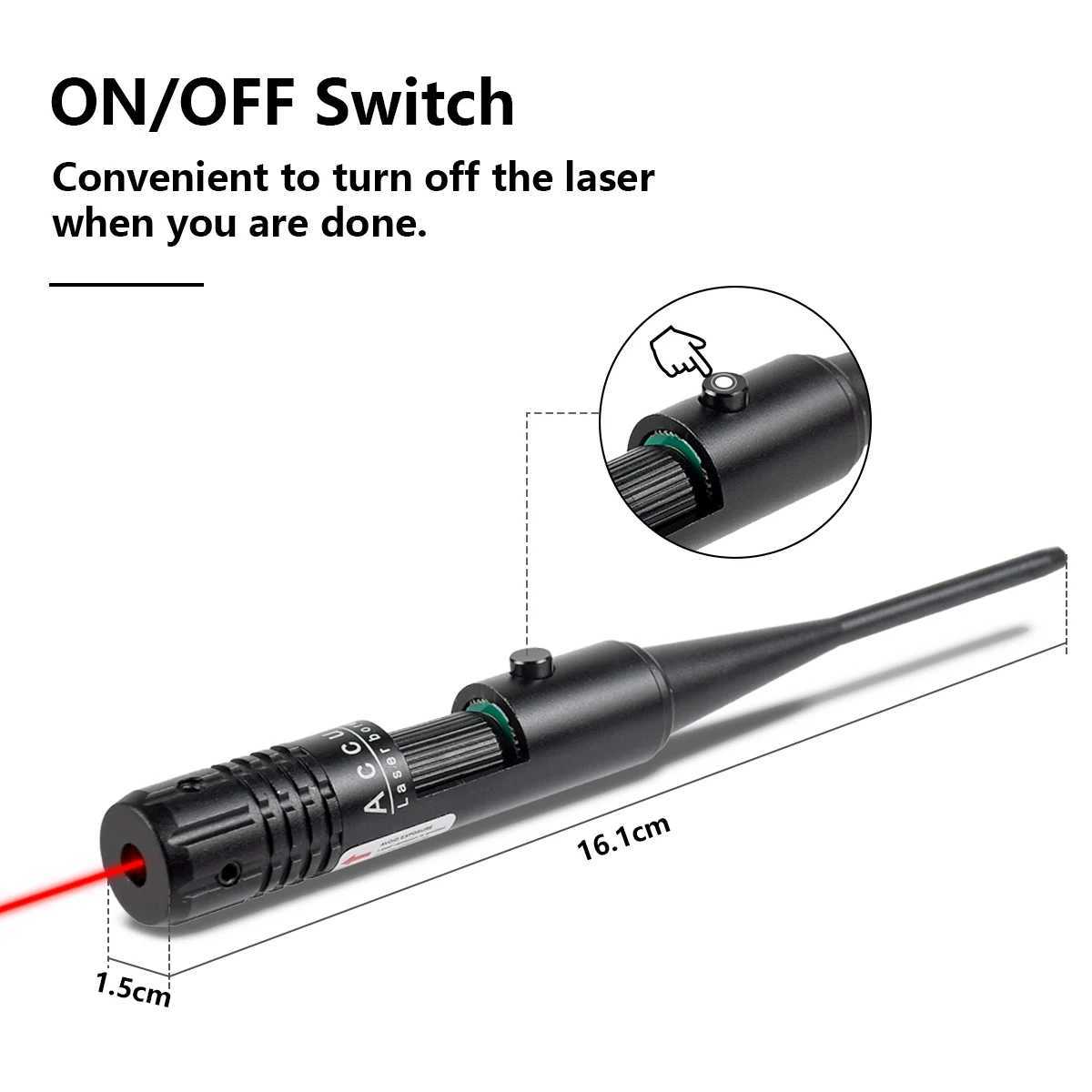 18 Adapter Green Red Laser Bore Sight Kit for .177 .22 22LR .64 .78 12GA Caliber for Pistol Rif Shotgun Boresighter CollimatorXJ241214