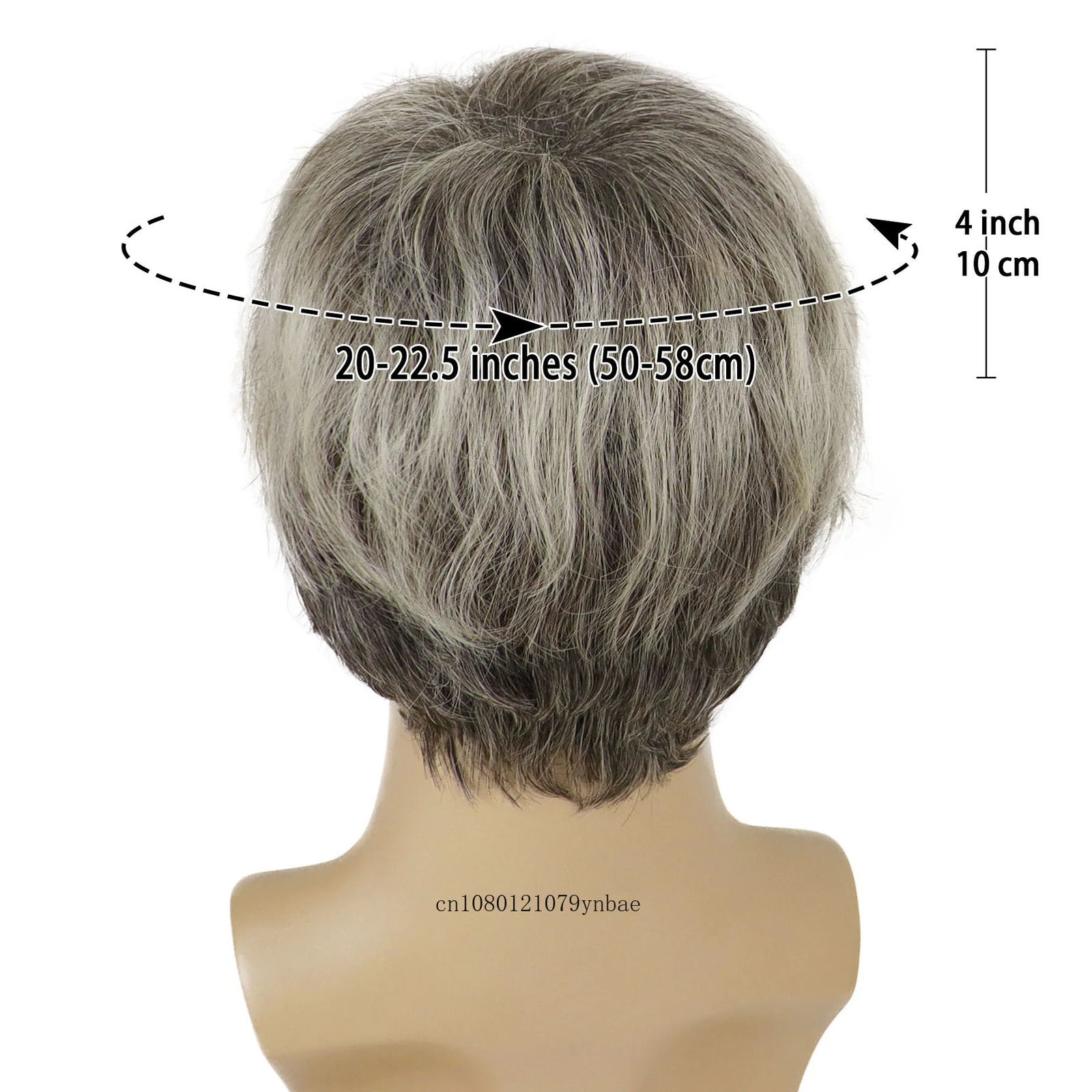 Pixie Cut Natural Wavy Synthetic Hair Wigs Short Mix Grey Wig with Bangs for Cool Men Male Daily Costume Party Heat Resistant 241213