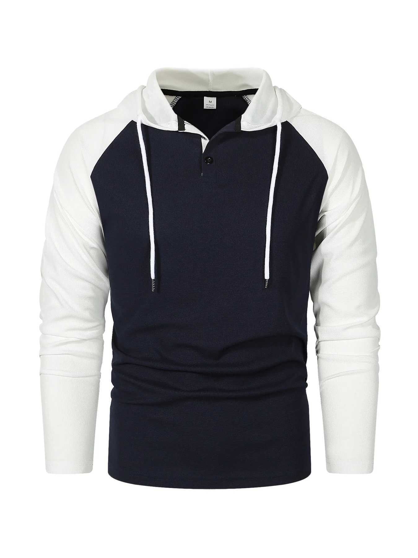 2024 Mens Pullover Long Sleeve Cotton Hoodies Loose Fit Quick Dry Casual Workout Hooded Sweatshirt Tops with W250530