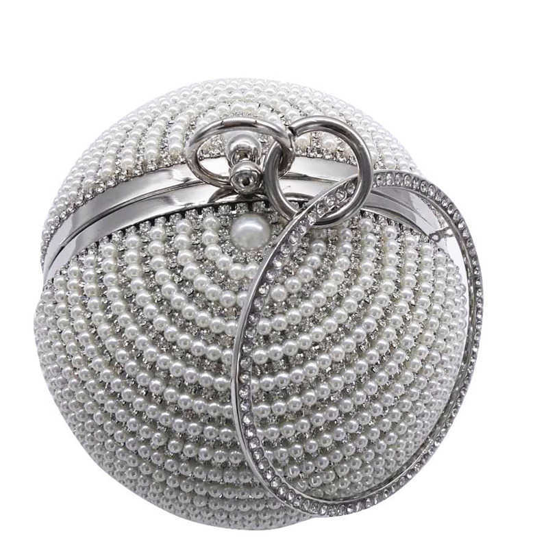 Clutch Bag Korean Version Round Diamond Embellishment Bag Leisure Handbag Dinner Bag Versatile Bag Made Hand 240920