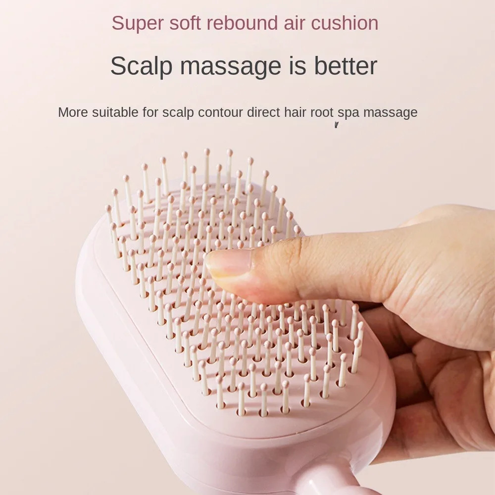 Retractable Self Cleaning Hair Fluffy Comb Anti-static Air Cushion Combs Hairstyling Tools Self Cleaning 241213