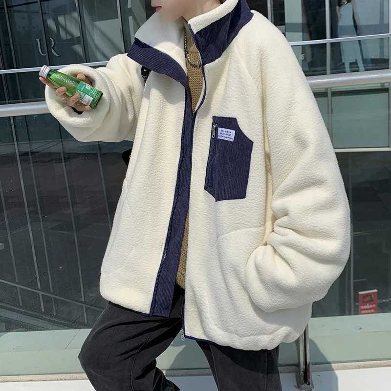 2023 winter mens faux fur coat mink fur jacket outerwear mens plush fluffy windproof zipper top outerwear N2 W241213