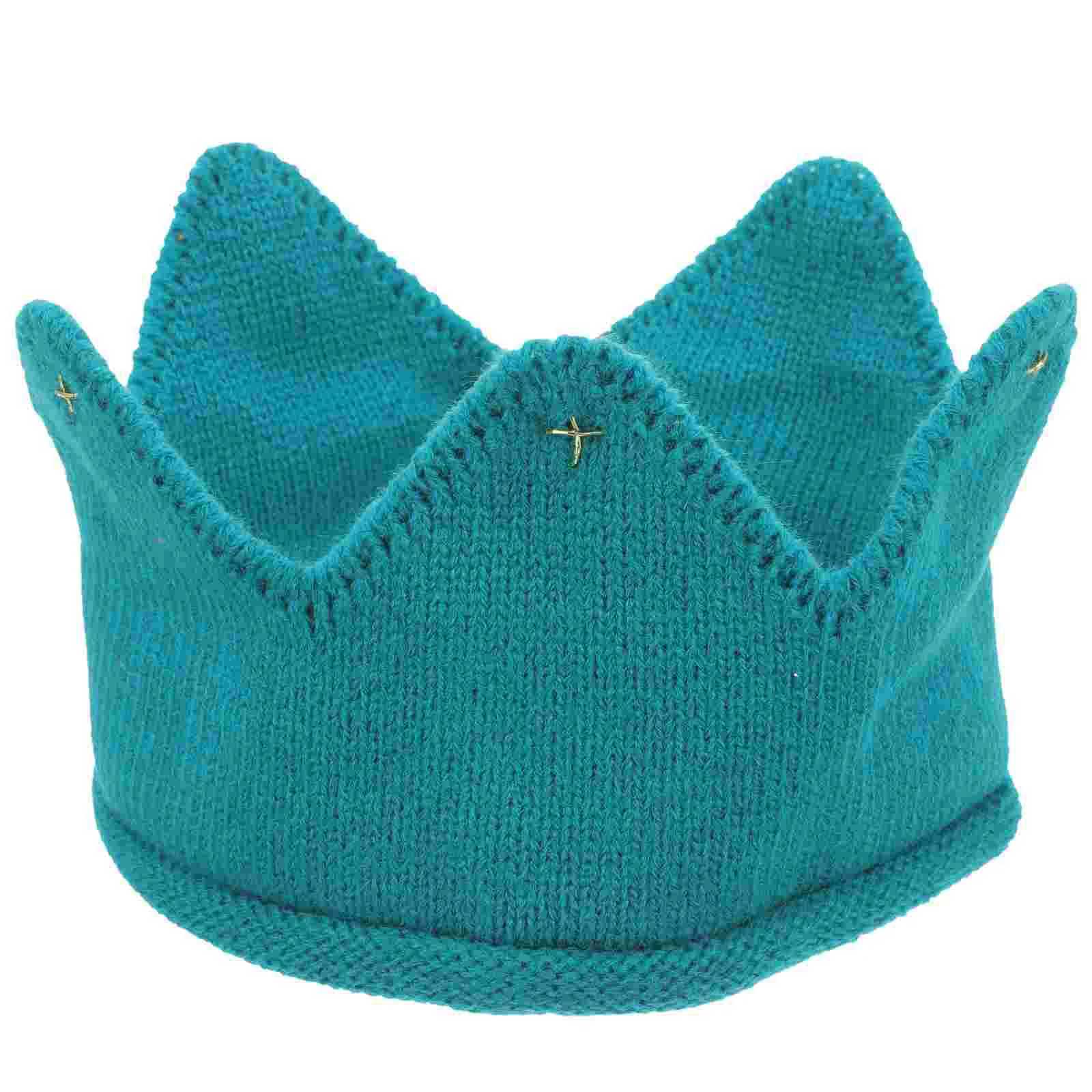 Childrens clothing Crown hat Winter headband 2000X1000X050CM Knitted baby yellow boy W241213