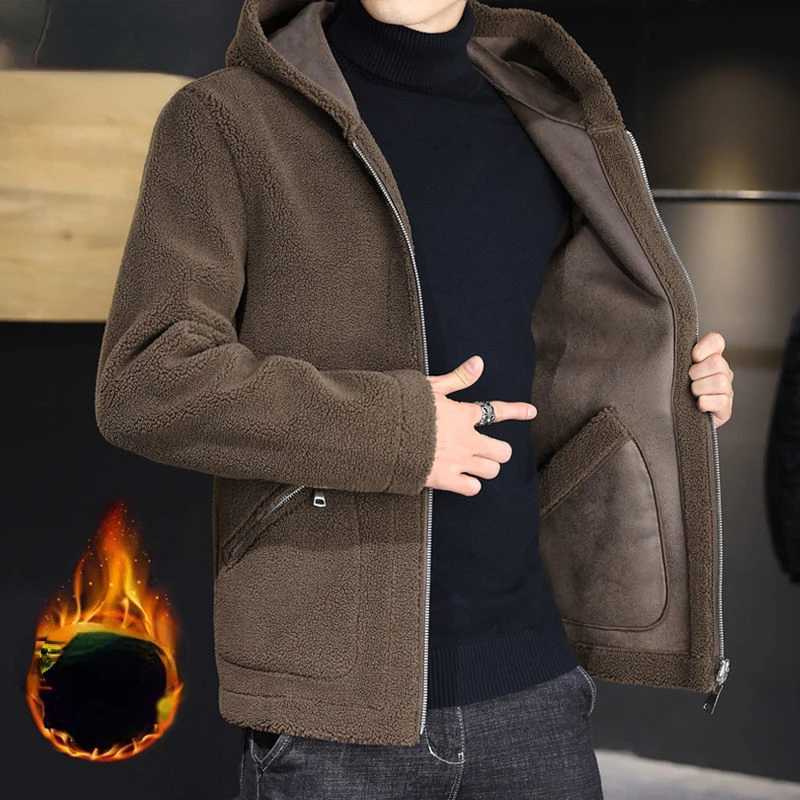 New Mens Artificial Fur Coat Winter Thick Warm Coat Big Collar Fur Collar Jacket Mens Fluffy Coat 2024 Q94 W241213