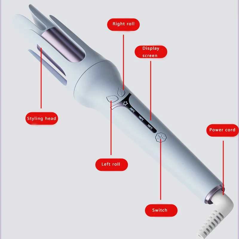 Lcd Curling Iron Wave Iron Styling Electrical Curler Model Electronic Curler Wafers Curler W241214