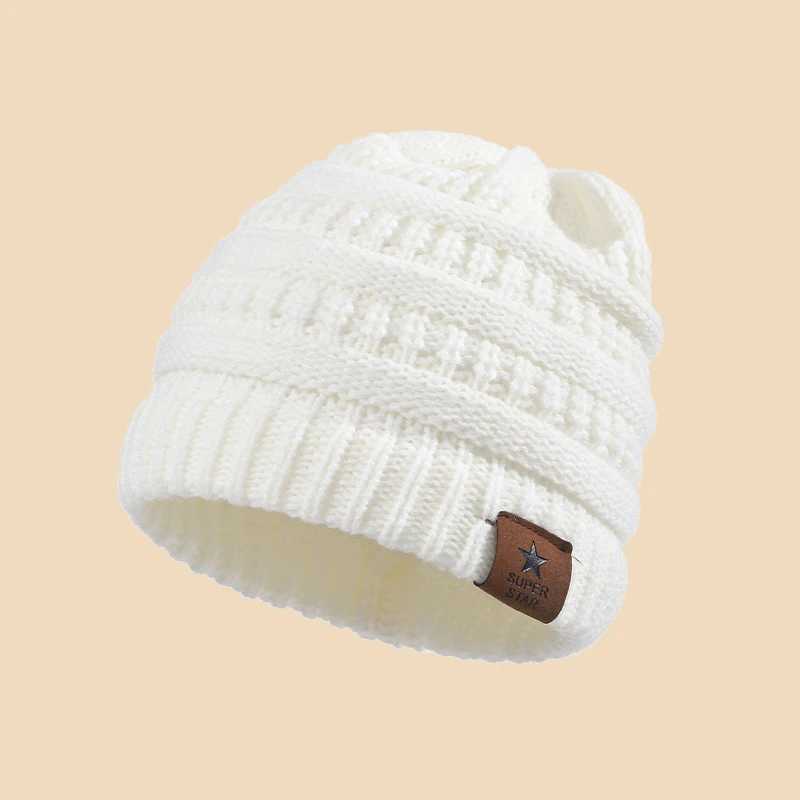 3 soft and warm knitted baby hats cute comfortable and short winter baby Todler baby shawl suitable for both boys and girls W241213