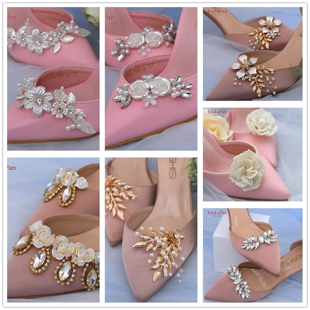 YouLaPan Wedding Water Diamond Shoe Buckle Various Handmade Crystal High Heels Shoe Clips Womens Banquet Shoe Accessories 241213