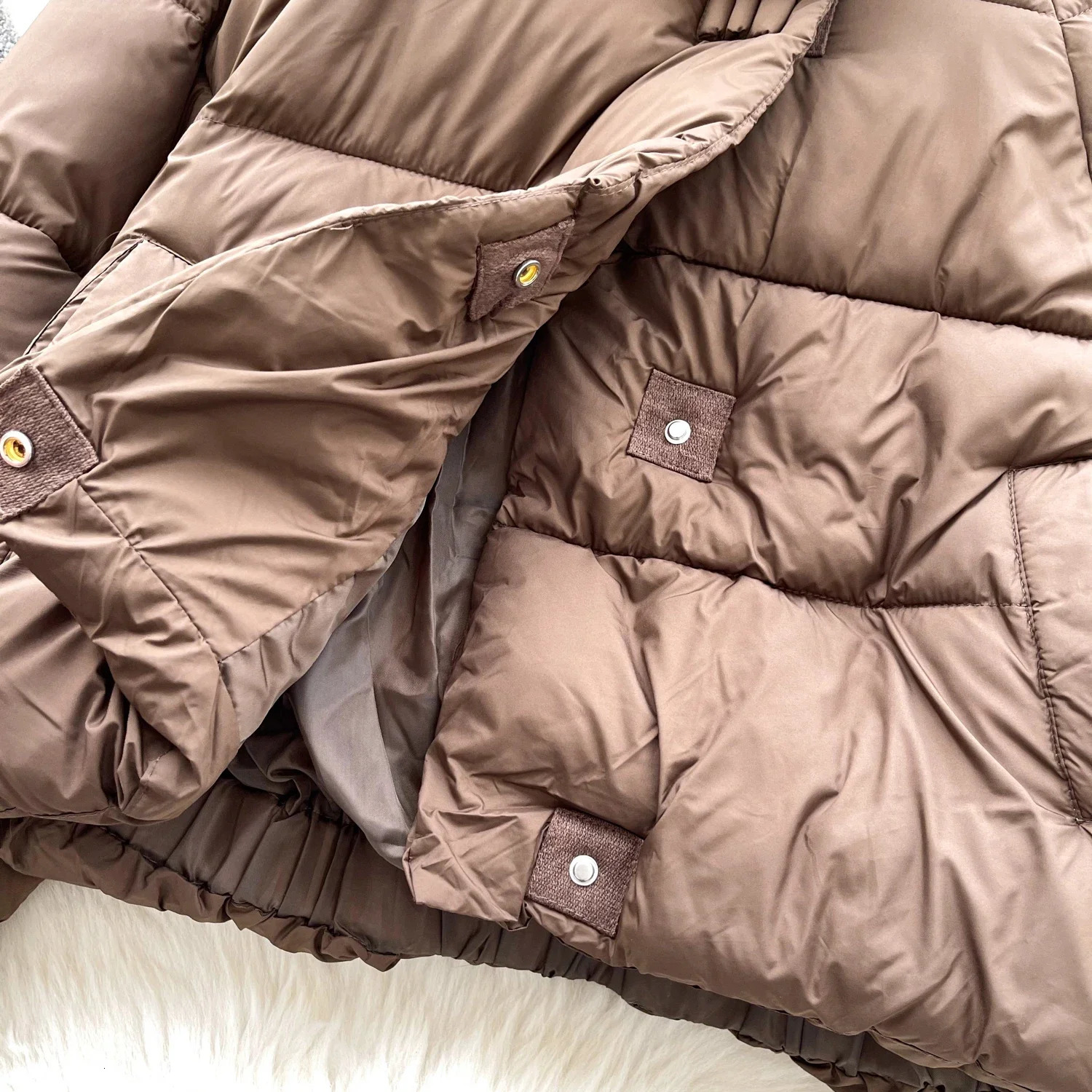 Parkas Winter Jacket Women Puffer Jackets Warm Thick Long Sleeve Korean Fashion Woman Crop Top Mujer Female Coat Outwear 241214