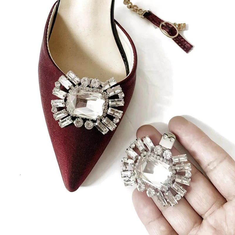 Removable shoe clip high heels charming jewelry shoe decoration DIY rhinestone bridal shoe accessories womens shoe buckle 241213