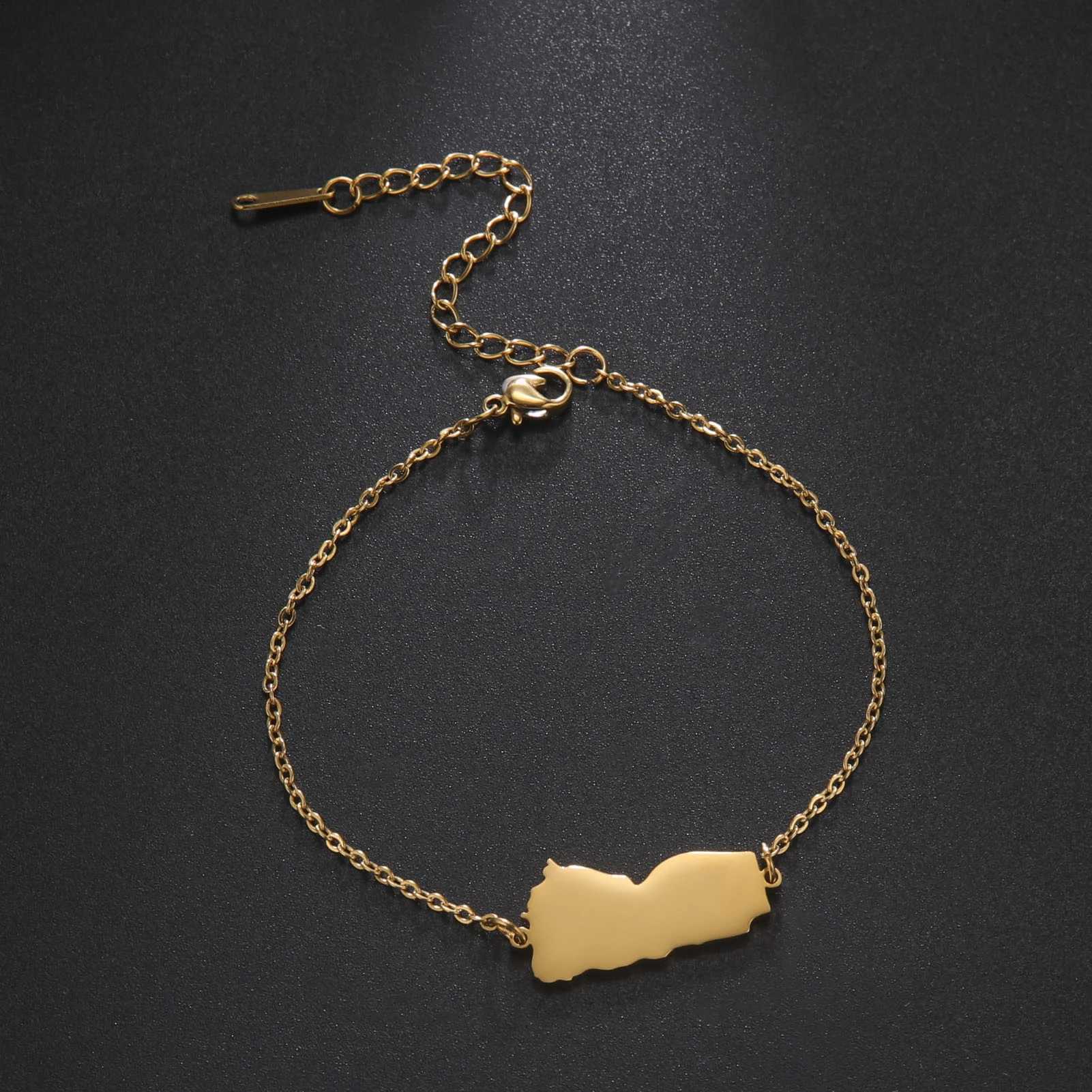 Hollow Syria M Egypt Lebanon Yemen M Bracelet Stainl Steel Gold Color Bracelet for Friend Memorial GiftXJ241214