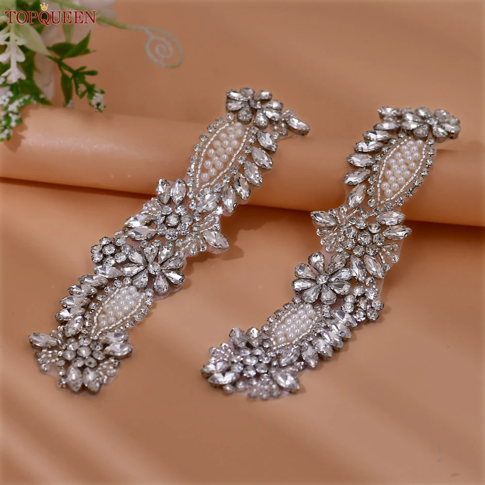 TOPQUEEN Handmade DIY Pearl Water Diamond Stickers High Heels Stickers Wedding Womens Stickers SP08 241213