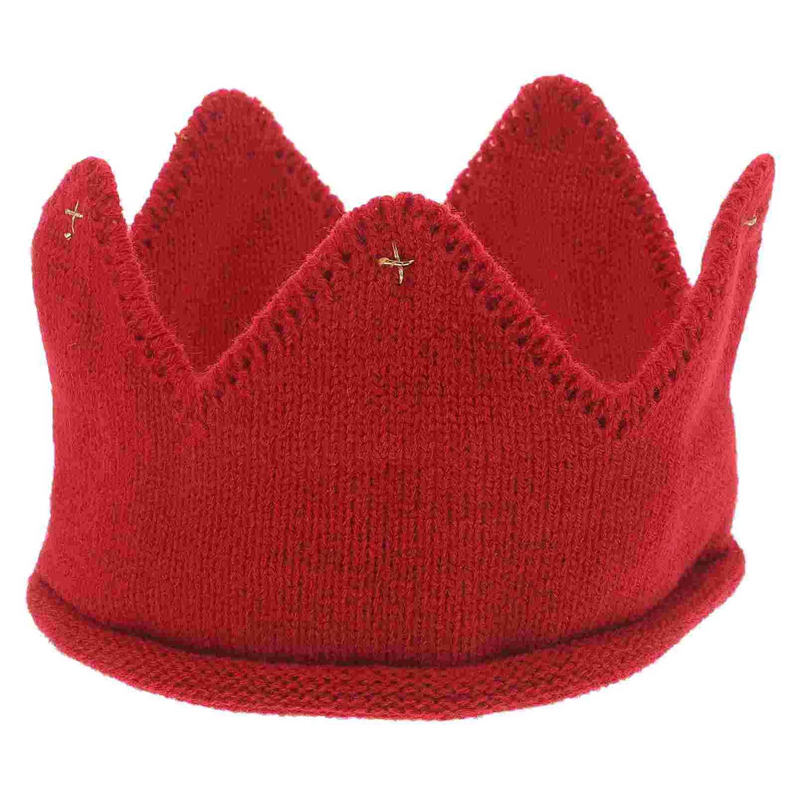 Childrens clothing Crown hat Winter headband 2000X1000X050CM Knitted baby yellow boy W241213