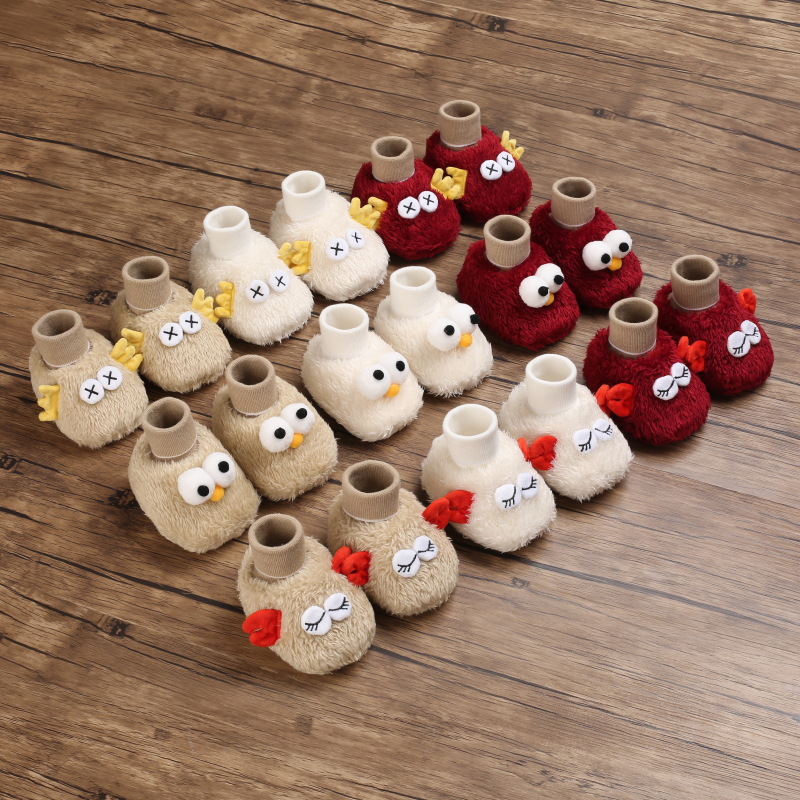 Winter Newborn Baby Socks Shoes Warm Cartoon Toddler Littlesprouts First Walkers Boots Cotton Comfort Soft Anti-slip Warm Infant Shoes 0-18 Months
