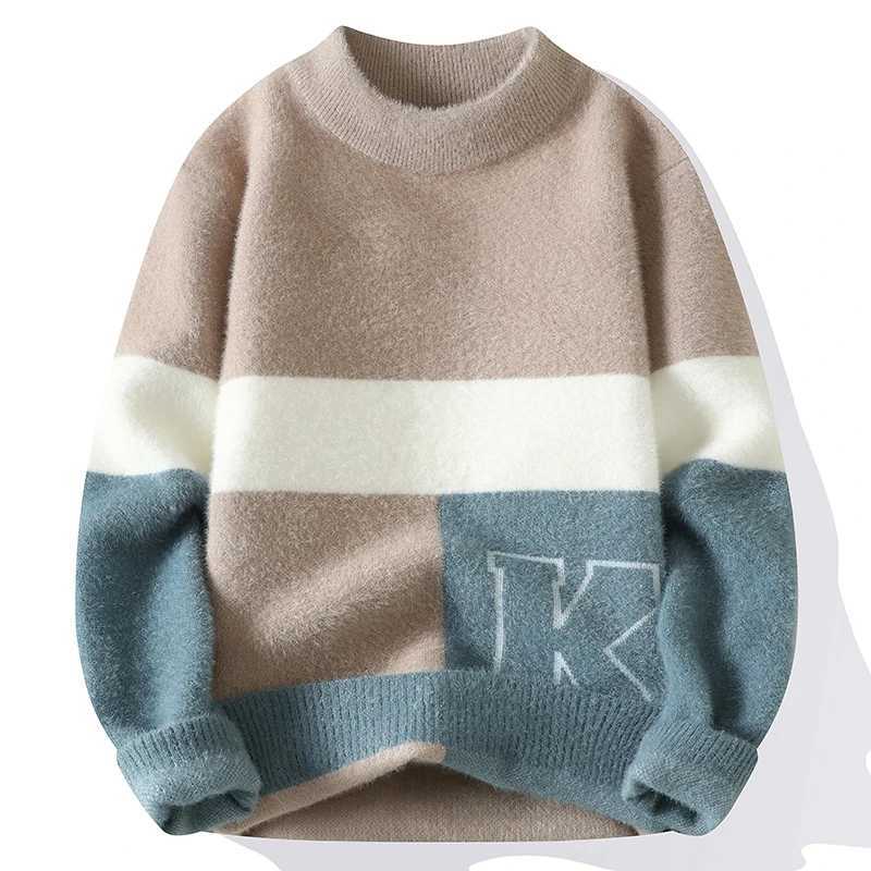 High Quality winter korean style thicken mens warm sweater men fashion warm sweaters Mens wool pullovers male full size M-3XL MY0179 T241214