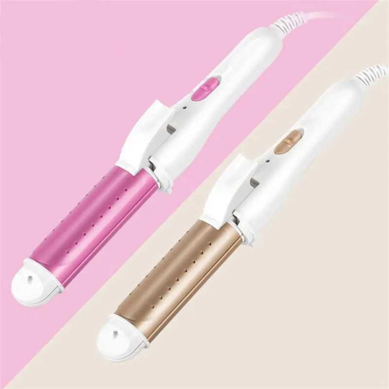Professional Multi functional 3-in-1 Gold Ceramic Curler Iron Straightener Hot Curler Styling Tool W241214
