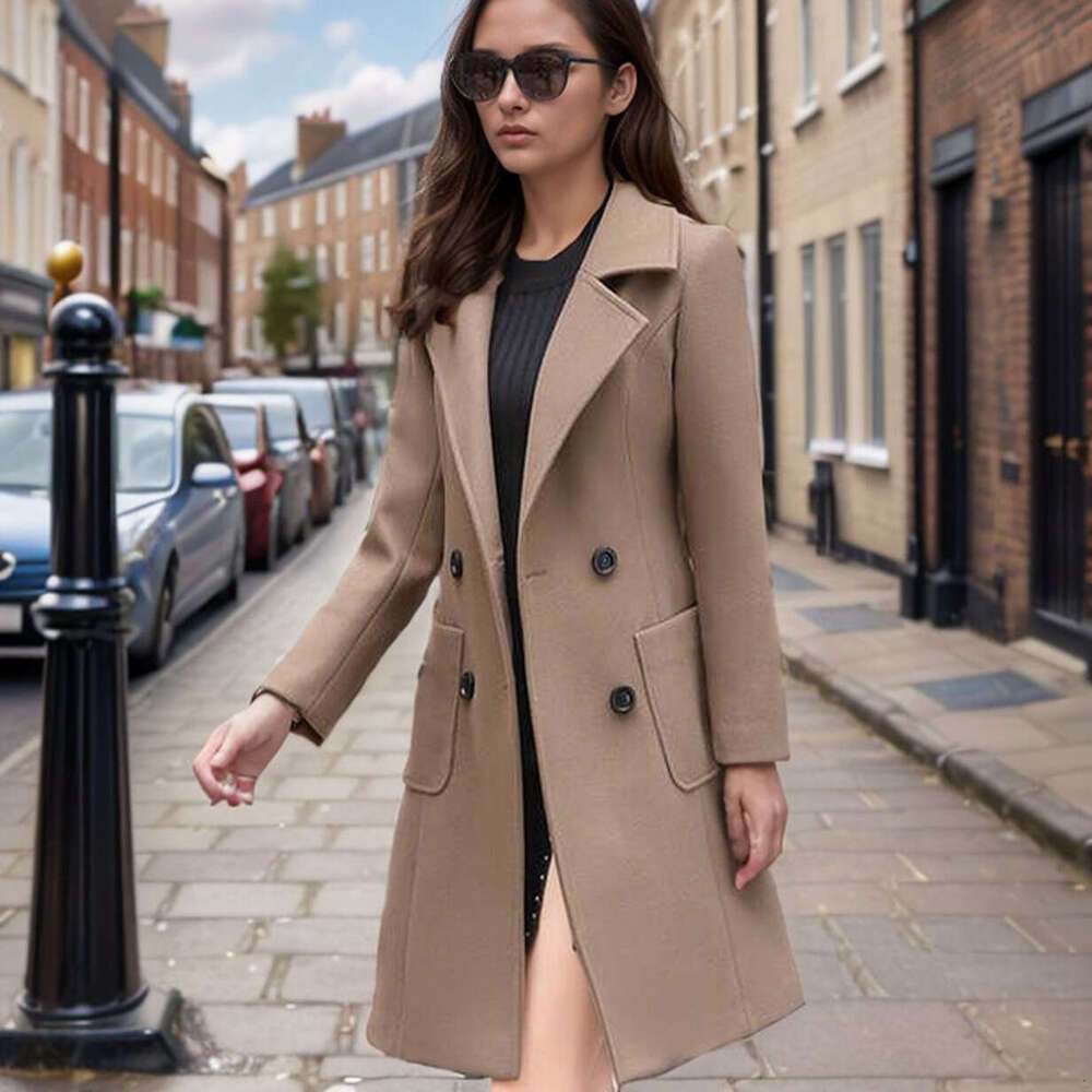 Winter Korean Version Slim Fit And Temperament, Long Waisted Women's Woolen Coat, Fashionable Quality Classic