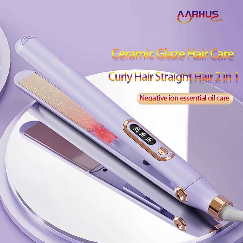 Quick styling curler hair straightener 2-in-1 safe hair care beauty and healthy styling tool W241214