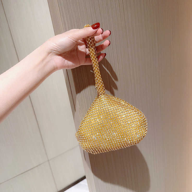 Clutch Bag Fashion Full Diamond Dinner Bag Womens Handbag Dress Banquet Evening Bag Mine Bag Diamond Inlaid Handbag 240920
