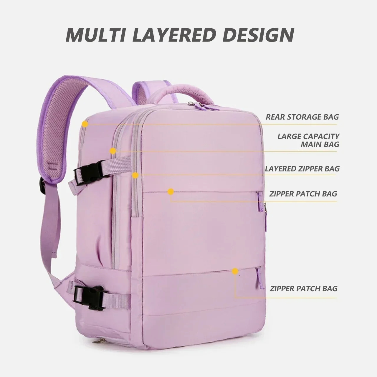 Multi functional travel bag large capacity backpack Male and female campus middle school 241206