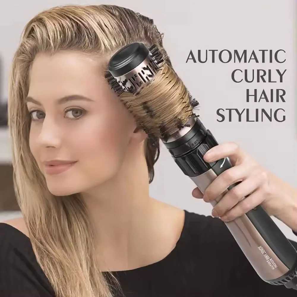 Automatic rotating hair removal brush electric hair dryer hot air direct current hair curler one-step 2-gear blower replaceable with 2 heads W241214