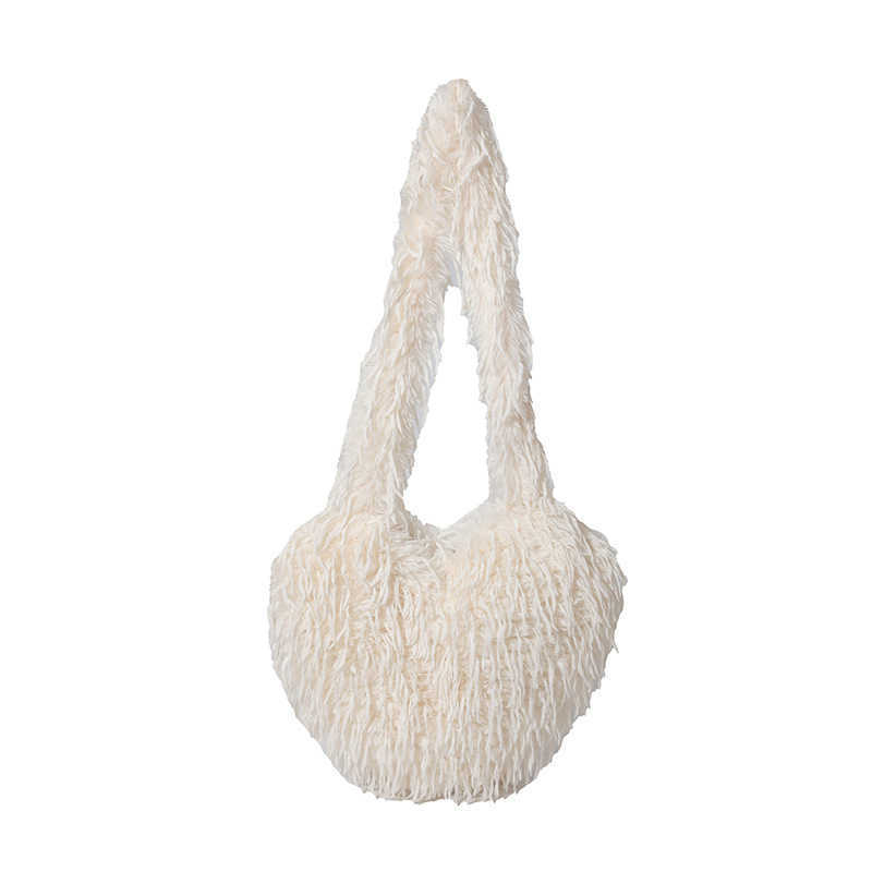 Plush bag for women large capacity new autumn and winter versatile single shoulder commuting bag high end and Fashion plush bag