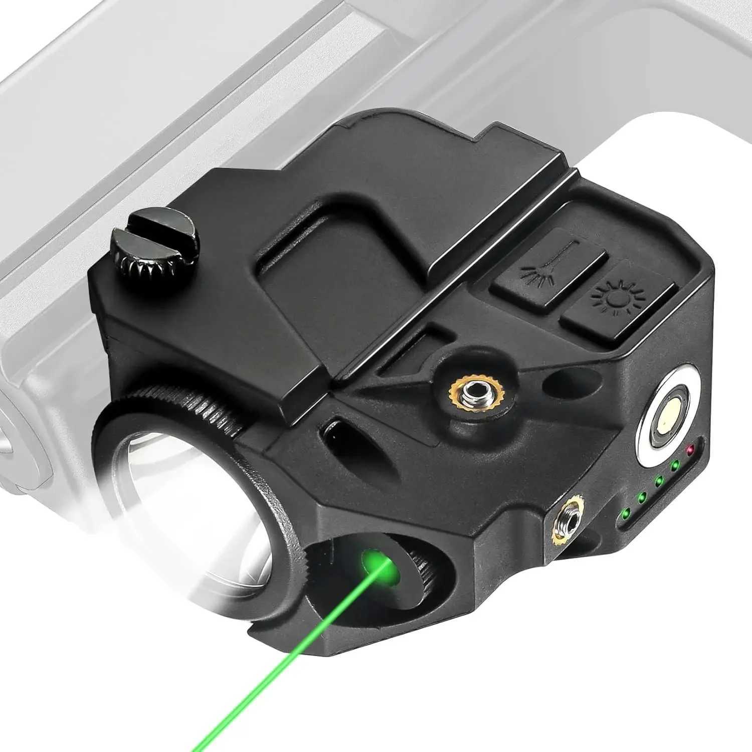Flashlight laser sight pistol charging green dot laser sight compact laser combination with built-in lithium batteryXJ241214