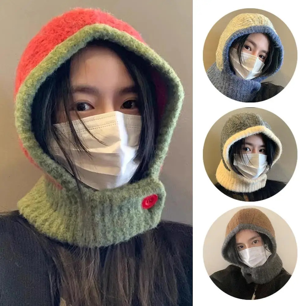 Winter Skulls Beanies Hat Womens Warm and Windproof Hat Womens Balaclava Mask Gorras Hat Knitted Hat Womens Ski Beanie Hat 241205