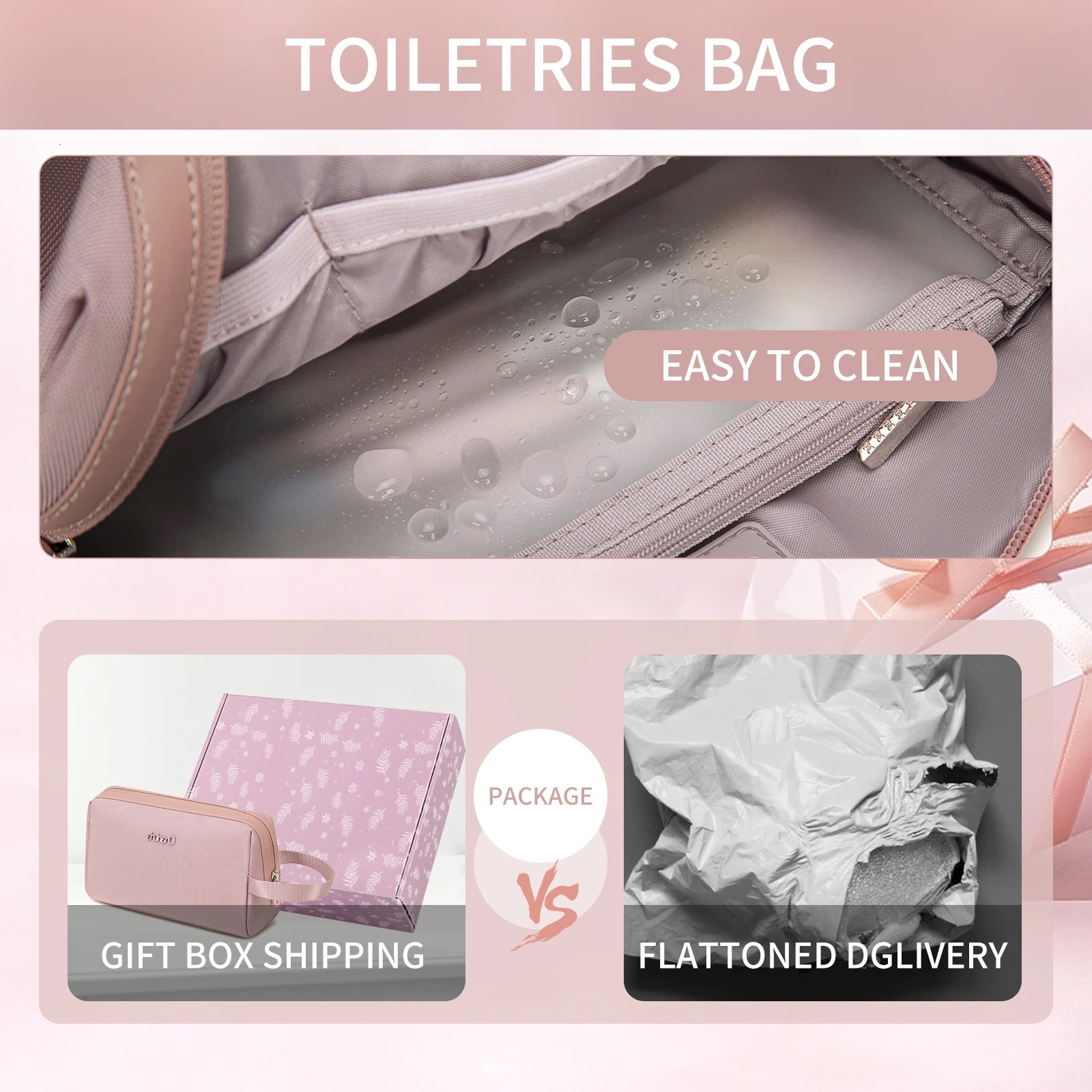 Chantria Travel Makeup bag Cosmetic Pouch Water-Resistant organizer Toiletry Bag with Ample Space Small and Durable for Women 241212