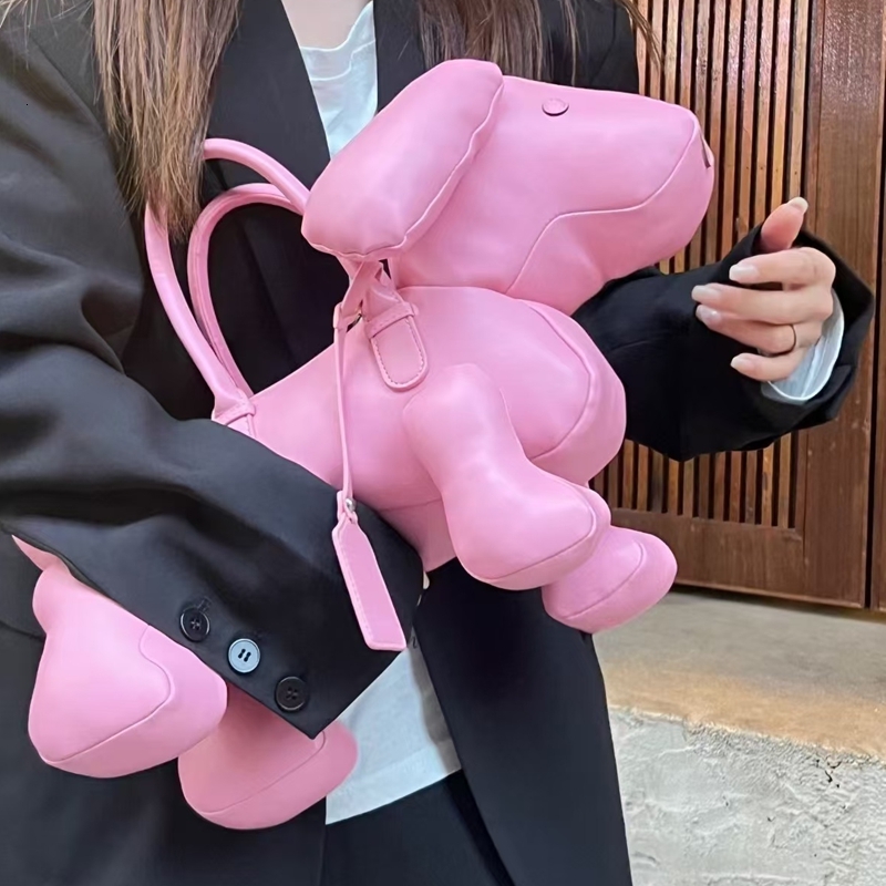 Stylish Casual Women's Personality 3D Stereo Puppy Single Shoulder Crossbody Fashion Shopping Bag