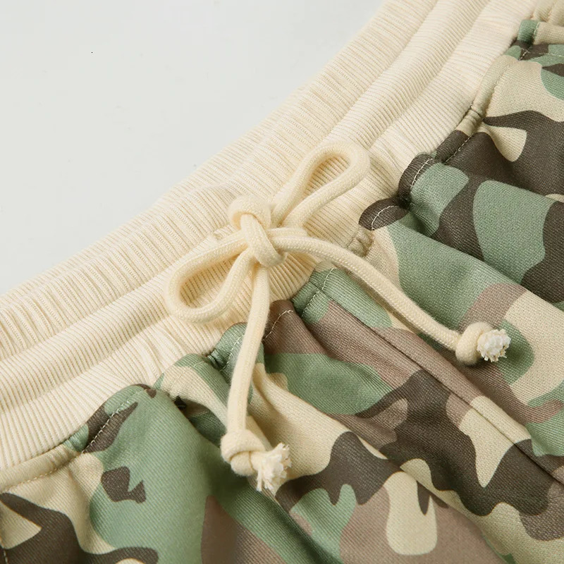 Camouflage print loose casual 2-piece set womens track and field uniform full set zipper hooded sports shirt top wide leg pants set 241214
