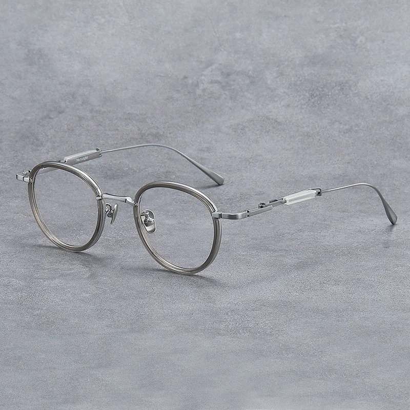 Retro Round Handmade Men Eyewear Women Eyeglasses Gafas Optical Reading Adjustable Legs MUIHOLLAND Glasses Frame 241213