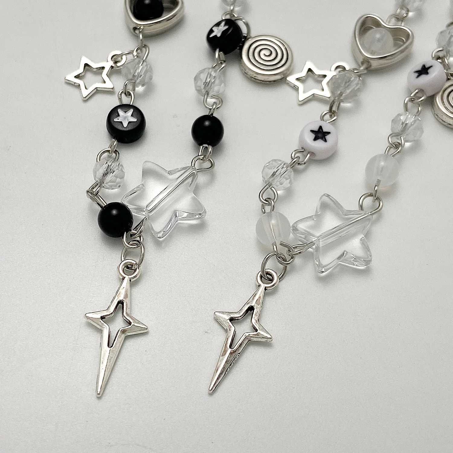 Fashion Couple Beads Bracelets Heart Star Handmade Y2K Charm Anime Beaded Kaii Friendship Couple Bracelet JewelryXJ241214