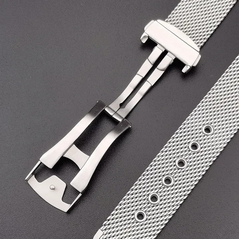 Mesh Stainless Steel Strap 20mm 22mm for Omega 007 Diver 300 Watch Band Men Metal Folding Buckle Watchband Bracelet 241213 - view 5