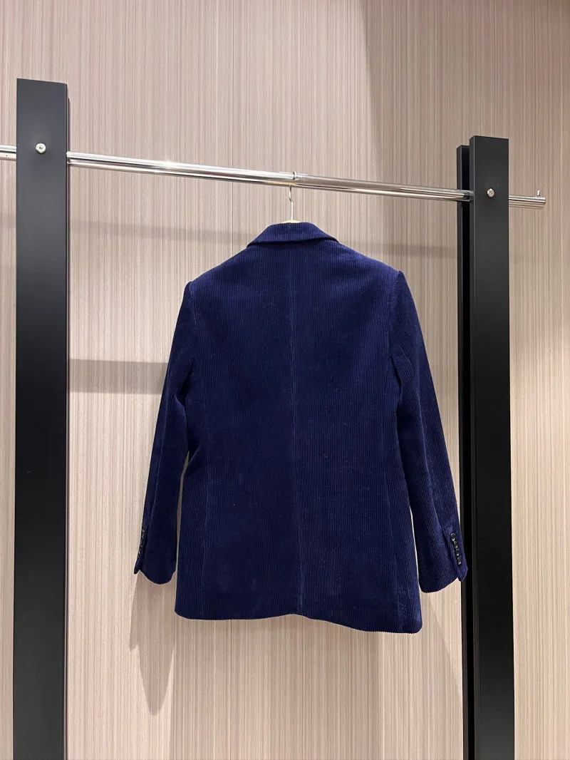 AutumnWinter Womens Suit Fashion and Exquisite College Wind Light Core Velvet Elegant Single breasted Coat 241209