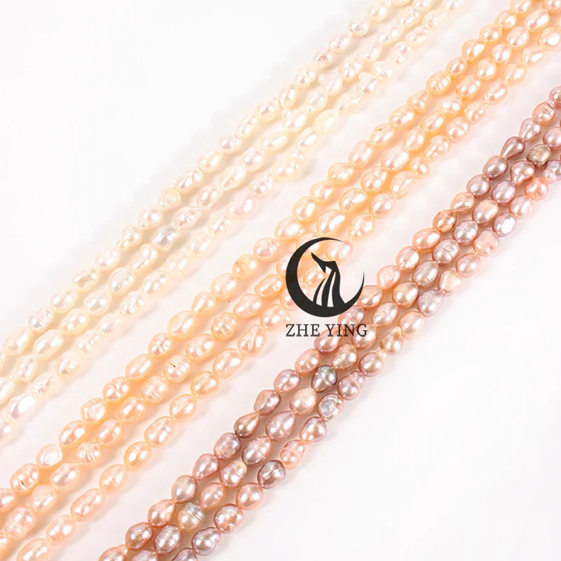 Zheng Ying Rice Freshwater Pearl Loose Irregular Natural Mother of Beads Used for Jewelry Making Bracelet DIY Accessories 241212