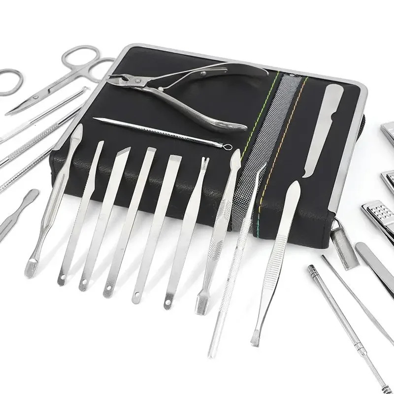 26pcs Nail Clippers Set Beautiful Fashion Large Nail Clippers Rose Gold Hawksbill Pliers Home Anti-Splash Nail Trimming Tools 241213