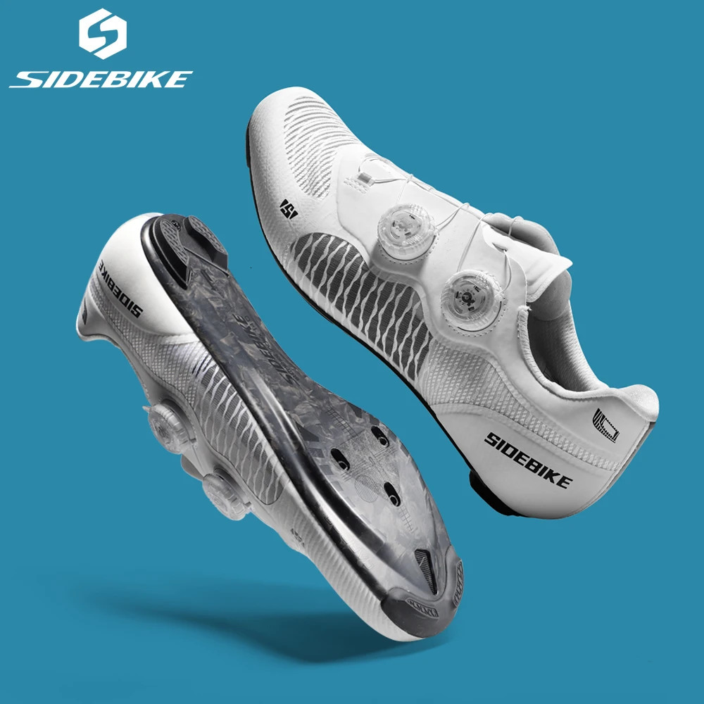 SIDEBIKE carbon cycling shoes road cycling shoes self-locking racing cycling shoes ultra light and breathable 440g/pair 241213