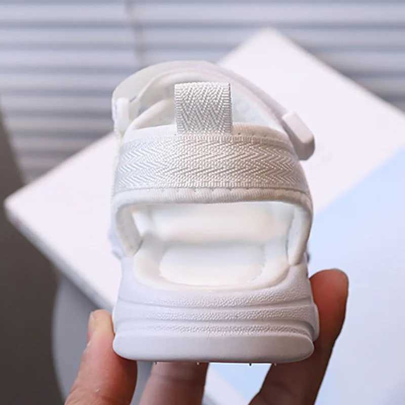 Sandals Summer Beach Sandals for Boys Korean Style 2024 Fashion Children Footwear Canvas Anti-slippery Soft-soled Kids Shoes Girl H04173 H241213