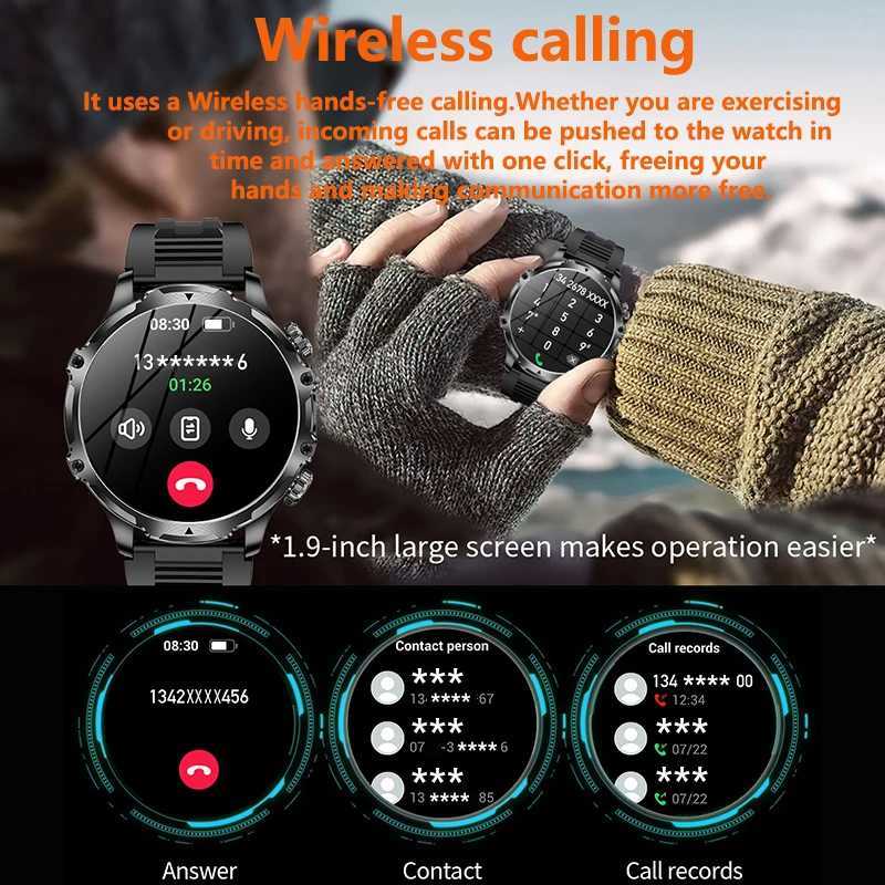 High Quality Mens smartwatch one click BT call 1.85-inch high-definition screen resolution 360 * 360 smart call watch O241213
