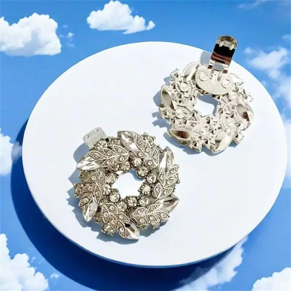 Fashionable Rhinestone Shoes with Crystal Removable Charm Buckle Bridal Shoes Decorative High Heels 241213