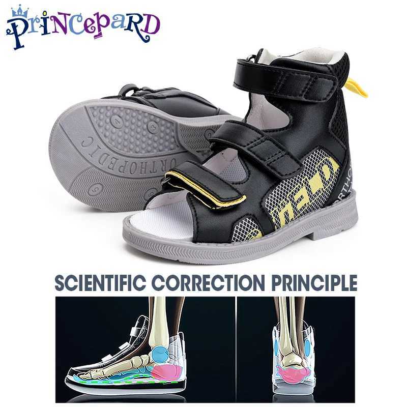 Sandals Princepard Children Orthopedic Sandals Summer Kids Correcting Shoes with Arch Support Insole Therapy Clubfoot Footwear H241213