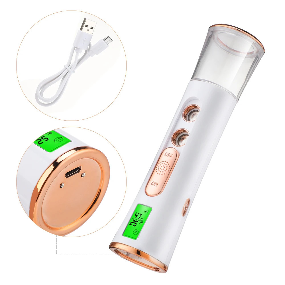 Portable Facial Steamer Nano Mist Sprayer Nebulizer Skin Handy Humidifier Skin Tester Face Sprayer Machine 241213