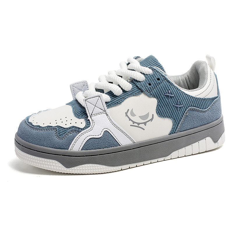Men Women NEW hot Casual Shoes:Flat Bottom Trendy Korean Version Versatile Leisure Style Fashion Unisex Designer Shoes,Black/Blue,Free shipping