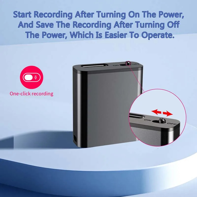 Only 0.25cm miniature voice activated recorder with built-in magnet miniature digital audio recording device Dictophone STTWUNAKE 241209