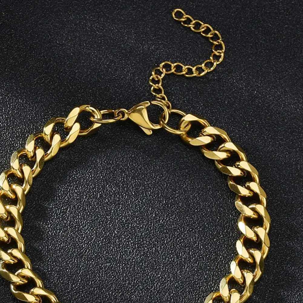 2023 New Tren Cuban Chain Men Bracelet Classic Stainl Steel Chain Bracelet For Men Jewelry Gift Chain Bracelets PunkXJ241214