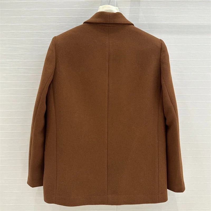 blazers woman highquality wool blend womens suit jacket for winter y2k Woman clothesLeisure Versatile Womens coat 241209