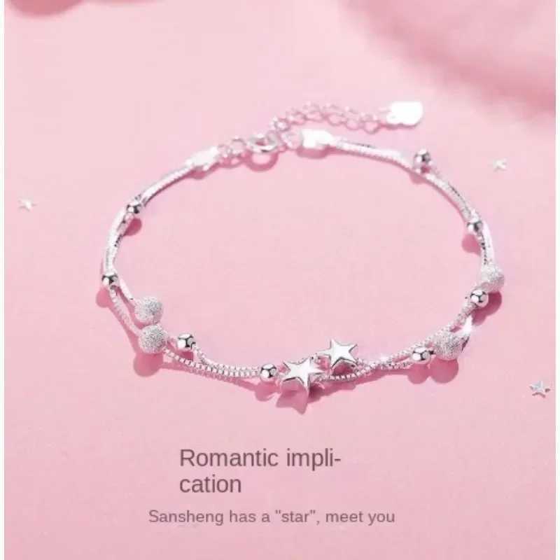925 sterling silver Beautiful stars Bracelets for women korean fashion designer party Wedding Jewelry Holiday giftsXJ241214