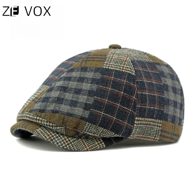 Fashion Unisex Official-website Beret Hat with Plaid Retro English Style Cap for Both Men and WomenSupport Wholesale 241214
