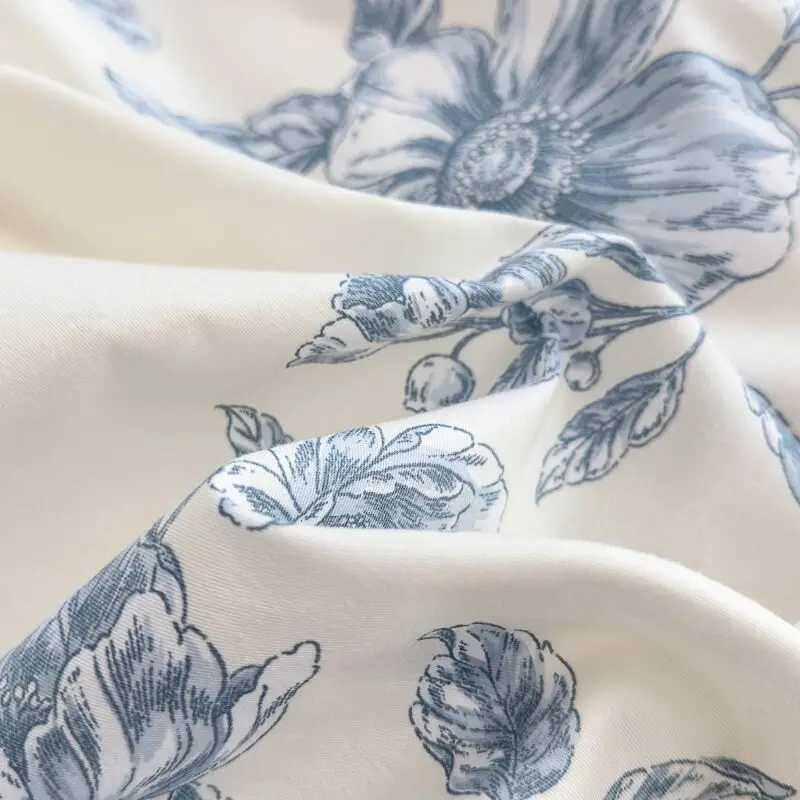 Pink Floral Duvet Cover Cotton Comforter Cover Set Girls Sheet case Soft No Filling Warm Bed Linen Twin Full Size Bedding Z241214